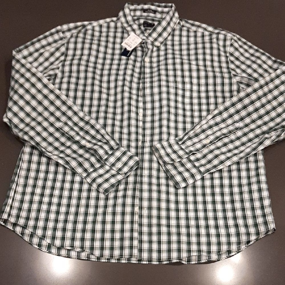 J. Crew Performance Green Checkered Button Down Shirt